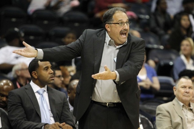 Stan Van Gundy has begin the long road of transforming his young Piston's team into a contender   --via USA Today Sports